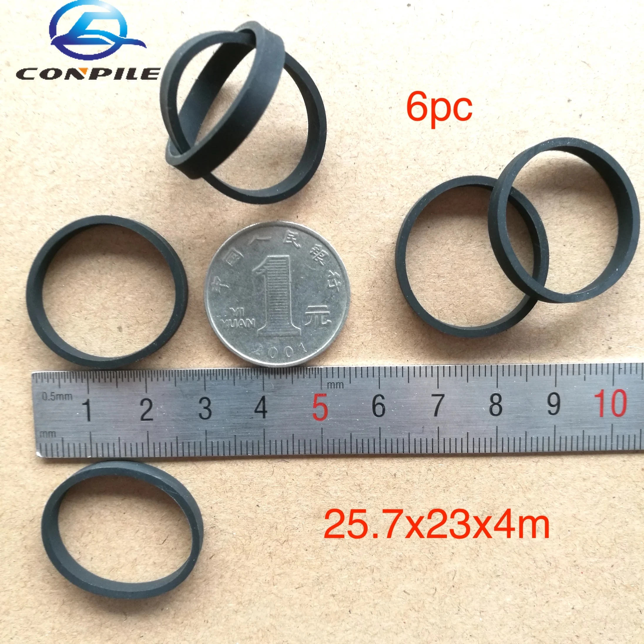 

6pcs 25.7*23*4mm wheel shock absorber for belt pulley cassette deck audio tape recorder pinch roller Stereo player