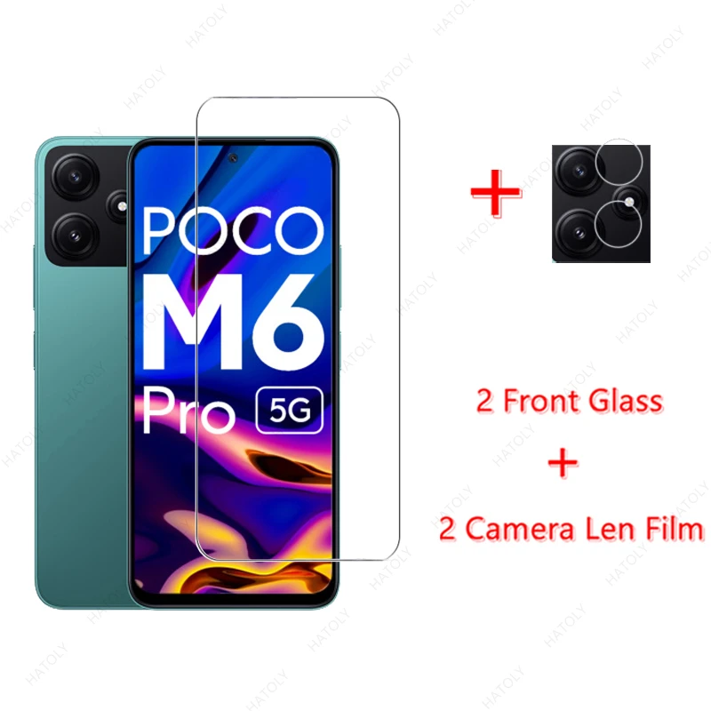 

Стекло для Xiaomi Poco M6 Pro, закаленное стекло для Xiaomi Poco M6 Pro 5G M4 F5 F4 GT NFC X4, стеклянная пленка, защита экрана, пленка для камеры