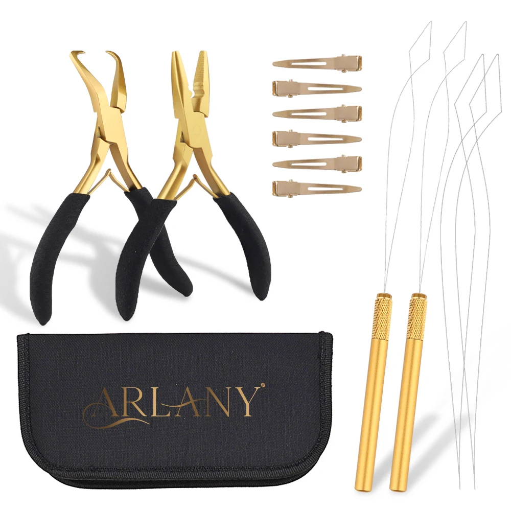 ARLANY Microlinks Hair Extension Pliers Kit Hair Extension Closer and Removal Pliers for Micro Beads Hair Extension Loop Tool