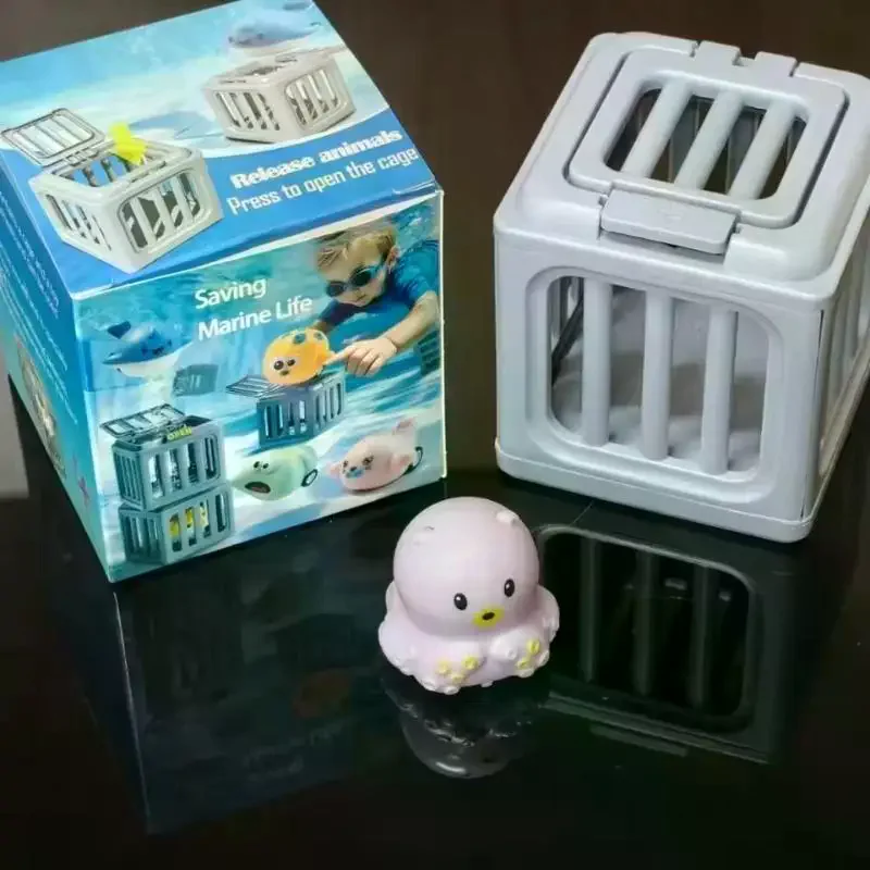 Pool Party Gift New Aquatic Life Swimming And Diving Toys With Cages Child Adult Toys, Toddler Floating Animals