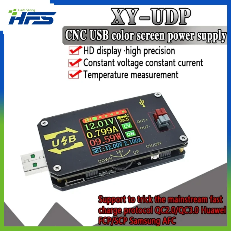 

XY-UDP 15W Digital USB DC-DC Converter CC CV 0.6-30V 5V 9V 12V 24V 2A Power Module Desktop Adjustable Regulated power supply