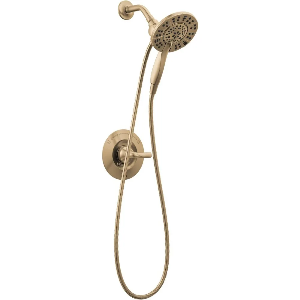 Bathroom shower set, modern design style, durable, daily relaxation,  for pets and family use,  easy to clean,  champagne bronze