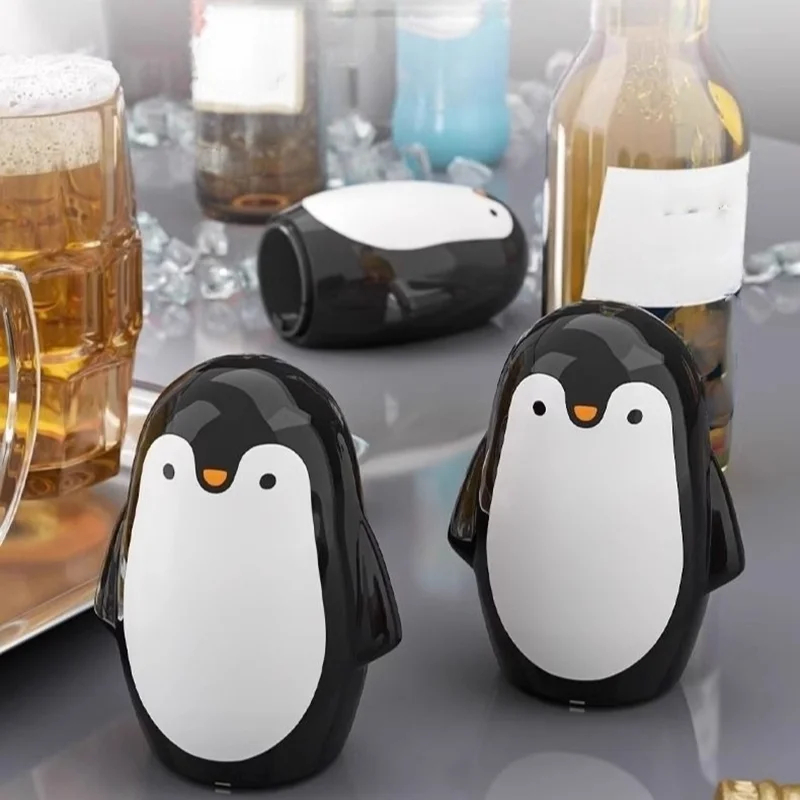 Otwieracz do wina Kreatywny magnetyczny otwieracz do piwa Korkociąg do wina Stal nierdzewna Pingwin Kuchenny otwieracz do butelek Narzędzia barowe
