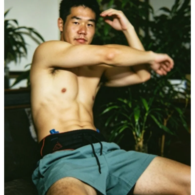 

Mens Flash Dry Running Shorts Double Layer with Fanny Pack Multi Pockets for Sport Training