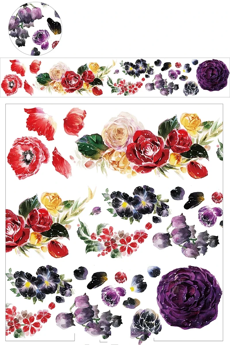 Beautiful Flower PET Decorative Tape