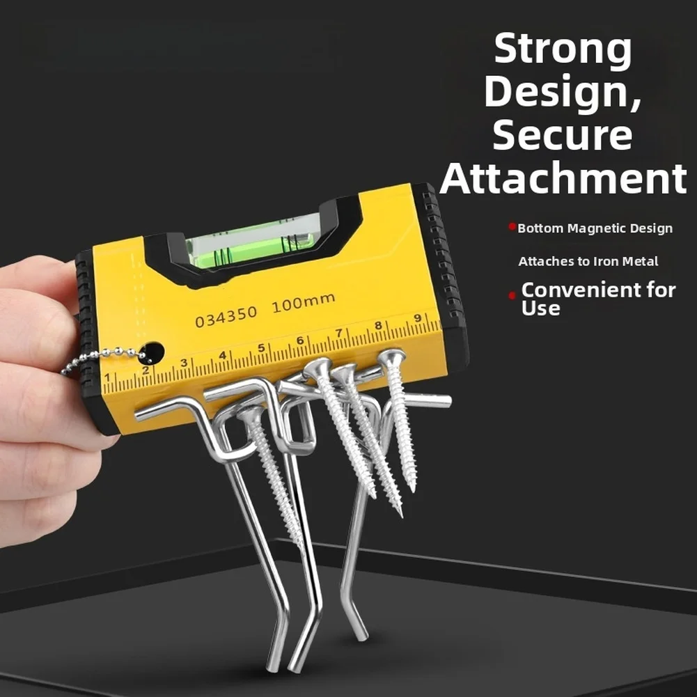 Magnetic Aluminum Alloy For Spirit Level Ruler With 3 Vials For Horizontal Vertical 45 Degree Measurement Construction Tool