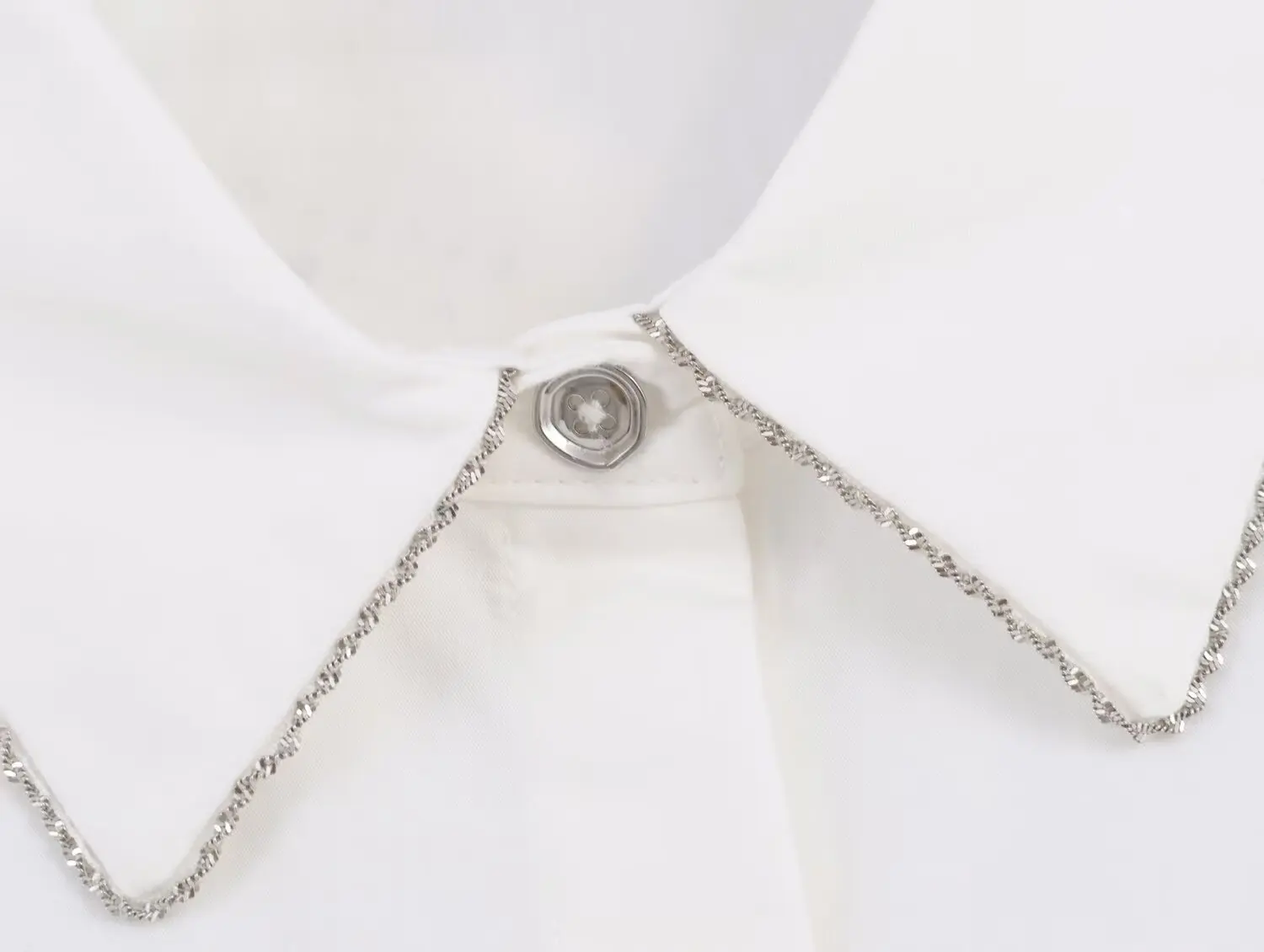 BSAY Popeline-Perlenhemd für Damen, modisch, Herbst und Winter, lange Ärmel, Reversbluse, Straßenkleidung, Hemden, schickes Damen-Top