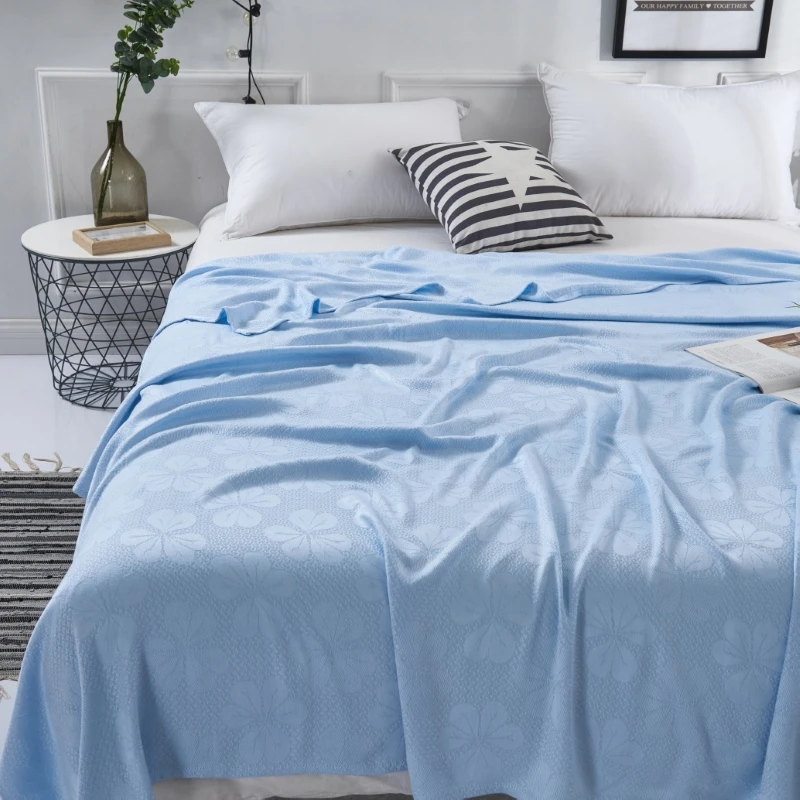 Summer Bamboo Fiber Cooling Blanket, 100% Viscose Derived from Bamboo, Lightweight Cool Blanket for Hot Sleepers, Soft Blankets