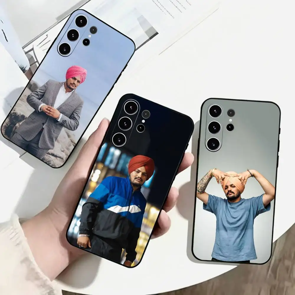 Rapper S-Sidhu Mooses Wala Phone Case For Samsung S25,S24,S21,S22,S23,S30,Ultra,S20,Plus,Fe,Lite,Note,10,Black Cover