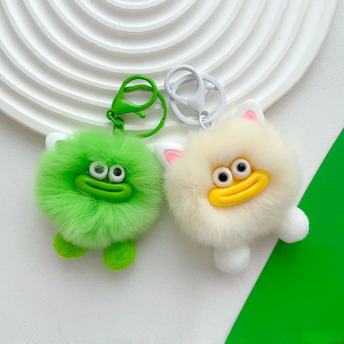 Cute Little Briquette Monster Plush Pendant Ugly and Cute Doll Schoolbag Car Keychain Couple Girlfriends Gift Doll