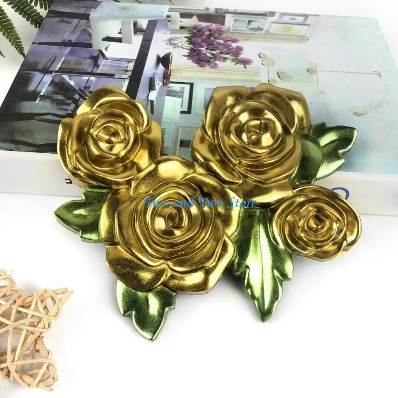 

HX6F Rose Flower Resin Mold Non-stick Home Decoration Silicone Mold Easy to Clean