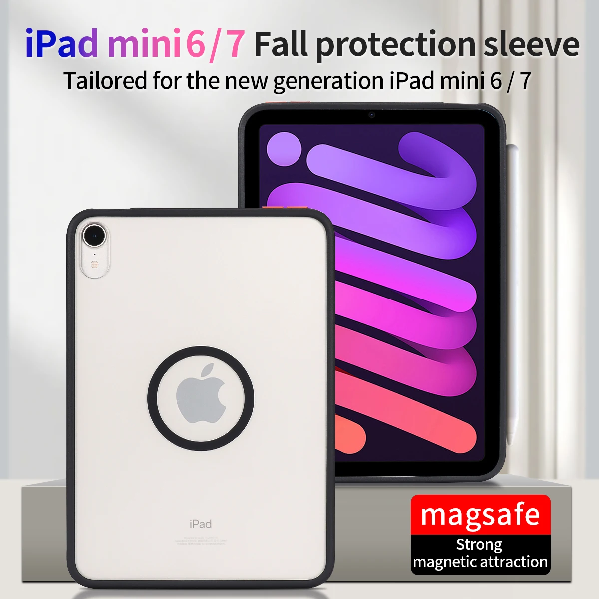 Dla Ipad Mini 7 Etui Magsafe Magnetic Smart Clear Cover Dla Ipad Mini 6 Wstrząsoodporna obudowa