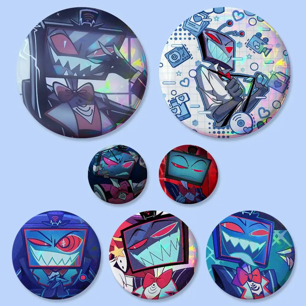 H-Hazbin VOX H-Hotel Trust Us Badges Button Round Creative Pin Brooch Badge Bag Decor Accessories Fans Collect Friends Gifts