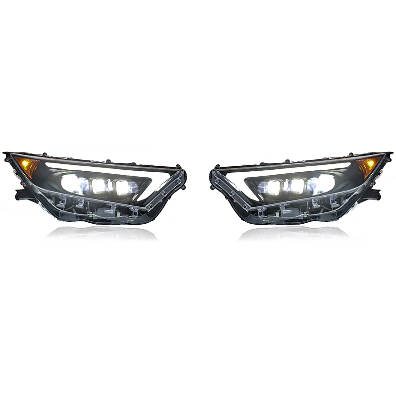 

Rolfes 2x Head Lamp For Toyota RAV4 Headlights 2019-2021 LED Headlight Projecto Lens DRL Automotive Accessories Plug And Play