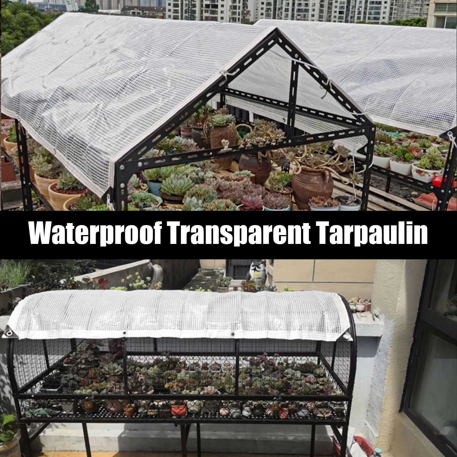 Tarpaulin Protective Garden Tarpaulin Coated on Both Sides Waterproof Washable Long Lasting UV Stabilised Universal All-Purpose