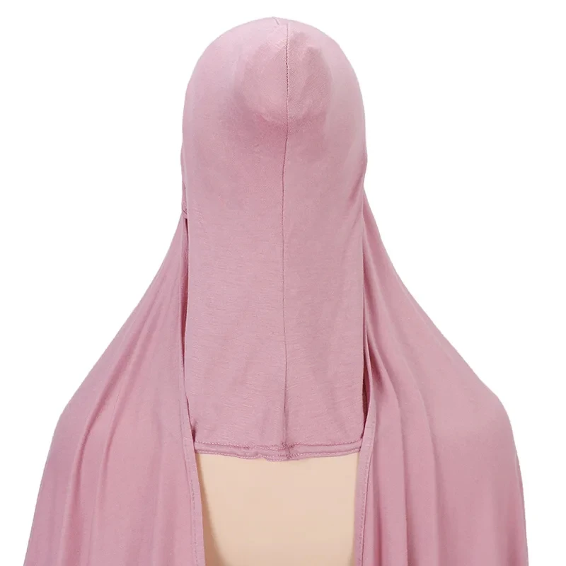 Instant Chiffon Hijab muslimischen inneren Stirnband Frauen Mütze Motorhaube langen Schal mit Jersey Unter schal Hals abdeckung Kopf wickel