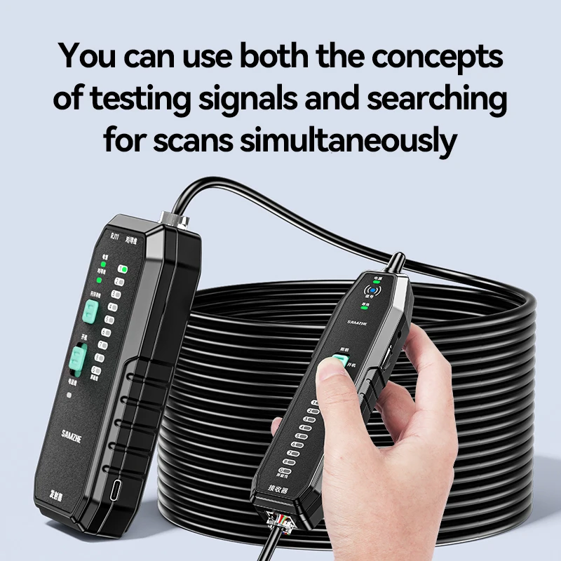 SAMZHE Netwerkkabeltester met optische vermogensmeter VFL Netwerktools RJ11 RJ45/PoE Tester/CAT5 CAT6 Telefoonlijn Trace Meter