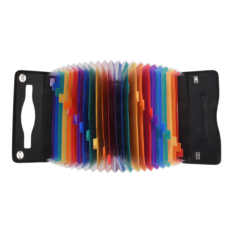 A42Z-24 Pockets Expanding File Folder Accordian File Organizer,Plastic Paper Document Receipt Organizer For Business, Office