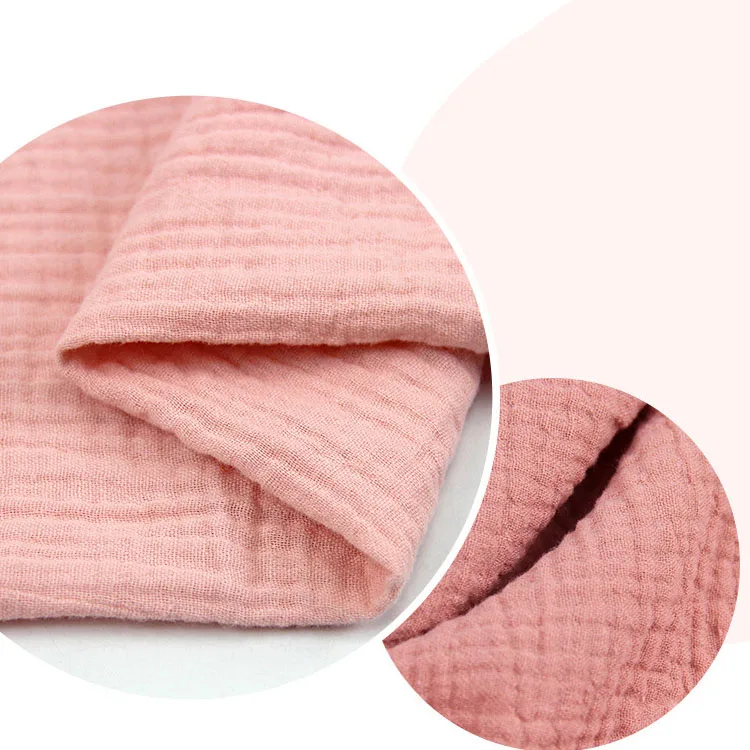 100*135cm Fabric Drape Cotton And Linen Double Gauze Crepe Baby Clothes Fabric Ladies Skirt Sleepwear Fabrics