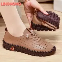 2024 Sneakers Women Loafers Leather Oxford Soft Sole Flats Casual Ladies Non-Slip Mother Shoes Fashion Sneakers Mujer Zapatos