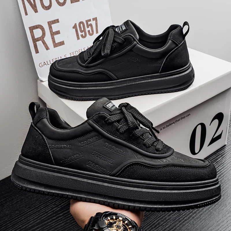 รองเท้าลำลองผู้ชาย ทนทานต่อการสึกหรอ เพิ่มความสูง กันลื่น ทันสมัย เข้าได้กับทุกชุด รองเท้ากีฬาฤดูร้อน