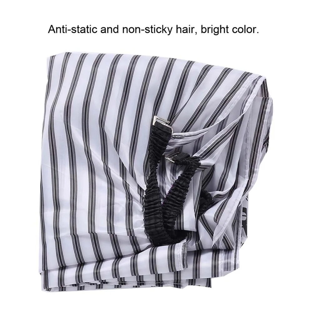 Salon Use Waterproof Hair Cutting Cape Anti Static Nylon Material Barber Apron Stripe Design Salon Cape For Hairdressers