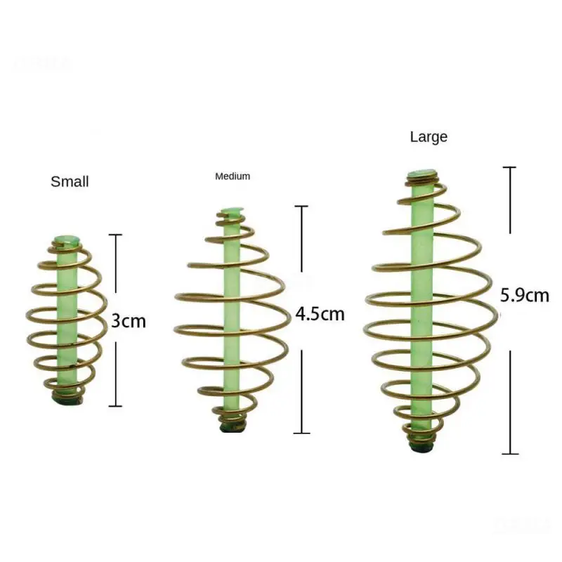 1PCS Fishing Dimper Bait Cage Bronzing Fishing Tools Fishing Nest Beater Fishing Goods  Method Feeder Fishing Spring Feeder