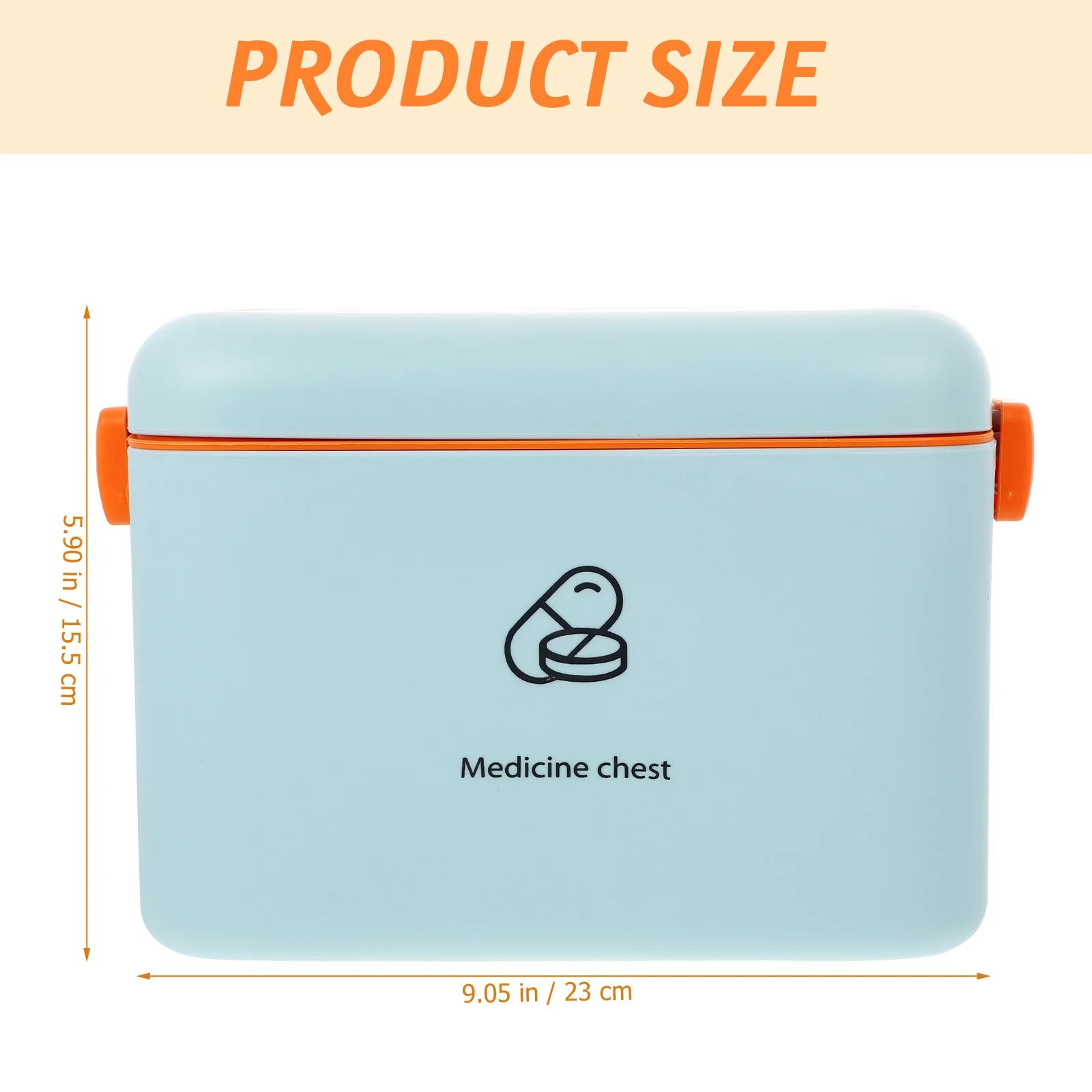 Household Medicine Box Portable Double-Layer Medicine Organizer Large Capacity Storage Case Handheld Emergency First Aid Kit