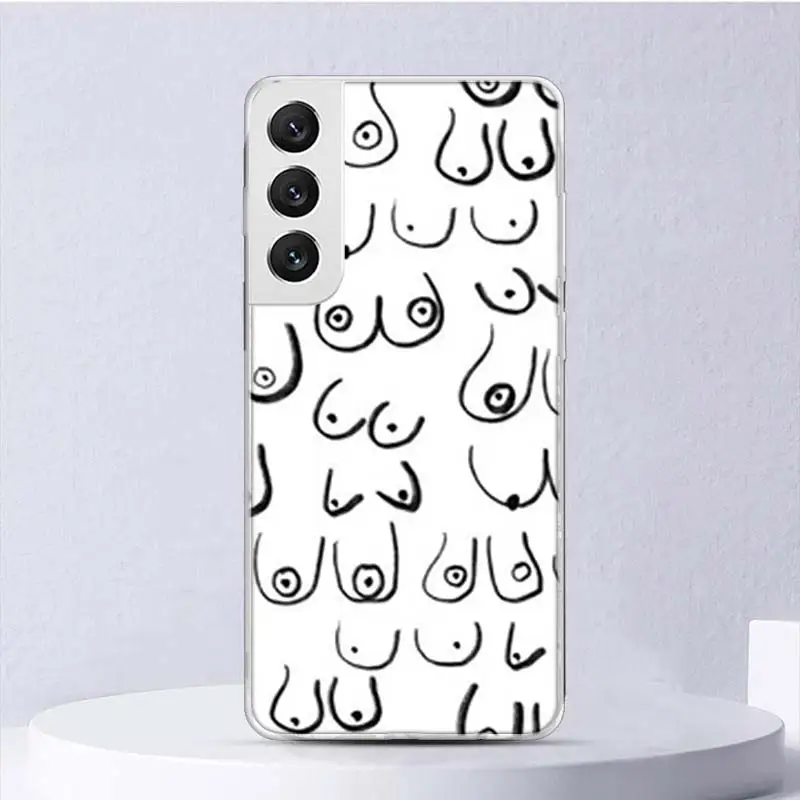 Boobs Art Print Soft Case For Samsung Galaxy S24 S23 S22 S21 Ultra S20 FE S10 Plus Phone Cover S9 S8 + S10E Funda Coque