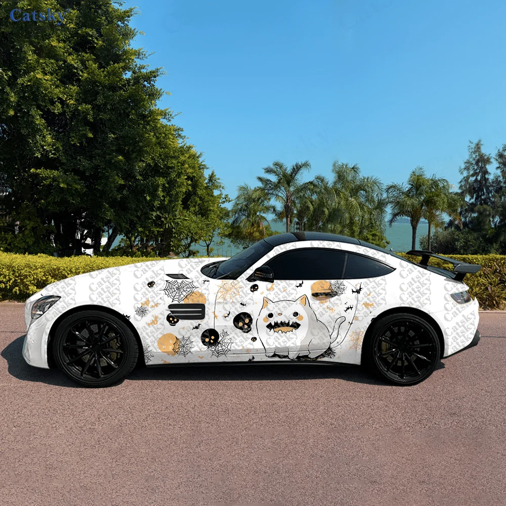 

2pcs Cartoon Cute Monster Sticker, Suitable for Cars and Trucks, Durable, Fade-resistant, Easy To Install and Remove
