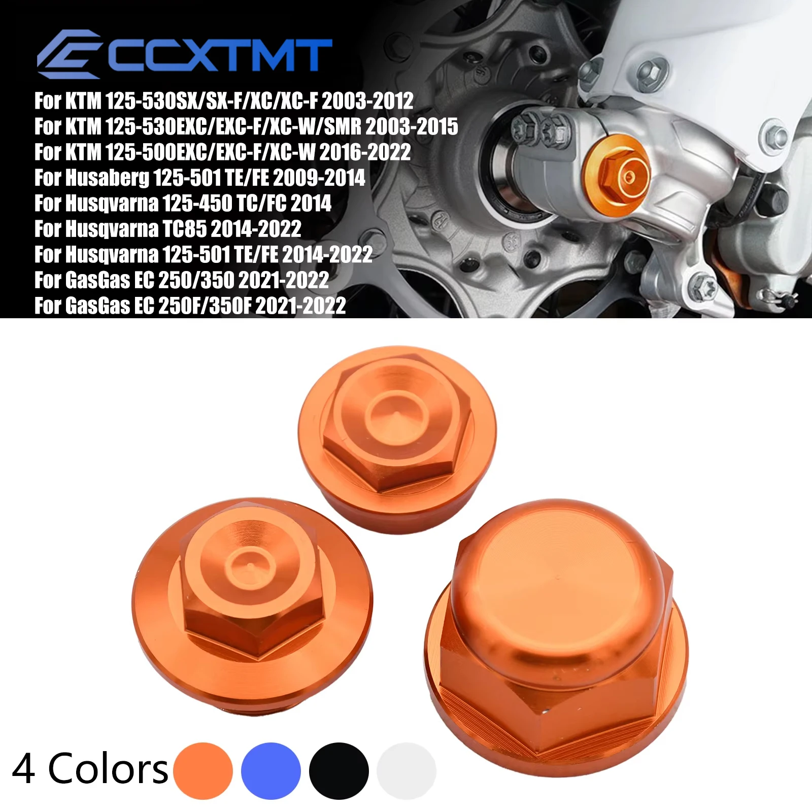 Motorcycle Front Wheel Lock Screw Rear Chain Adjuster Axle Block Bolt For SX SXF XC XCF KTM EXC EXCF XCW 85-530cc 2003-2022 2021