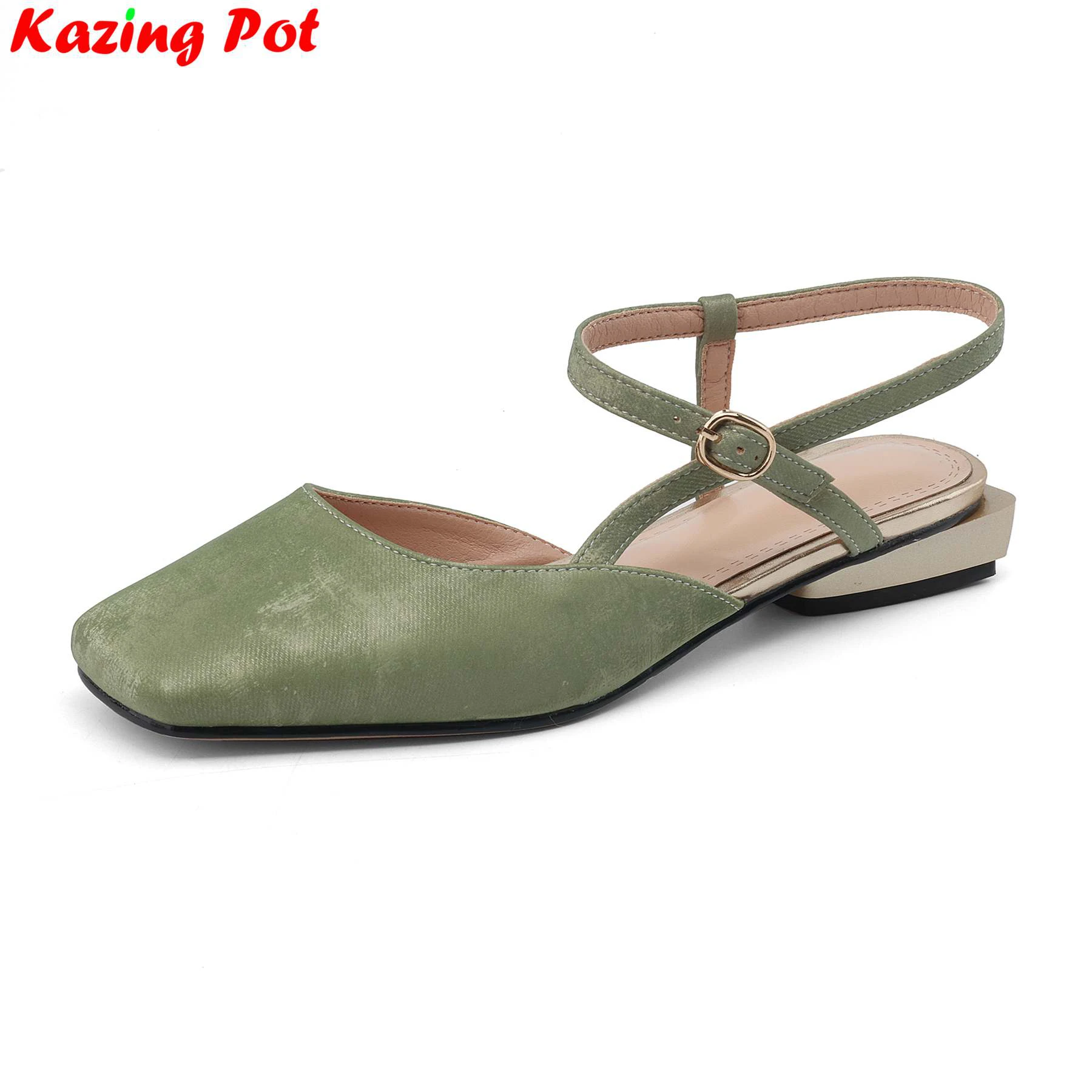 

Летняя обувь из микрофибры размера плюс 31–43, летние туфли с квадратным носком, сандалии на низком каблуке в китайском стиле с открытой пяткой, брендовые женские туфли-лодочки для свиданий