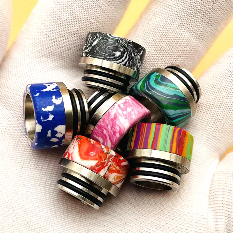 DSX 810 Tropfspitze Edelstahl Marmor Hitzebeständiges Mundstück für RTA RDA Zerstäuber Zeus x Tank E-Zigaretten-Zubehör