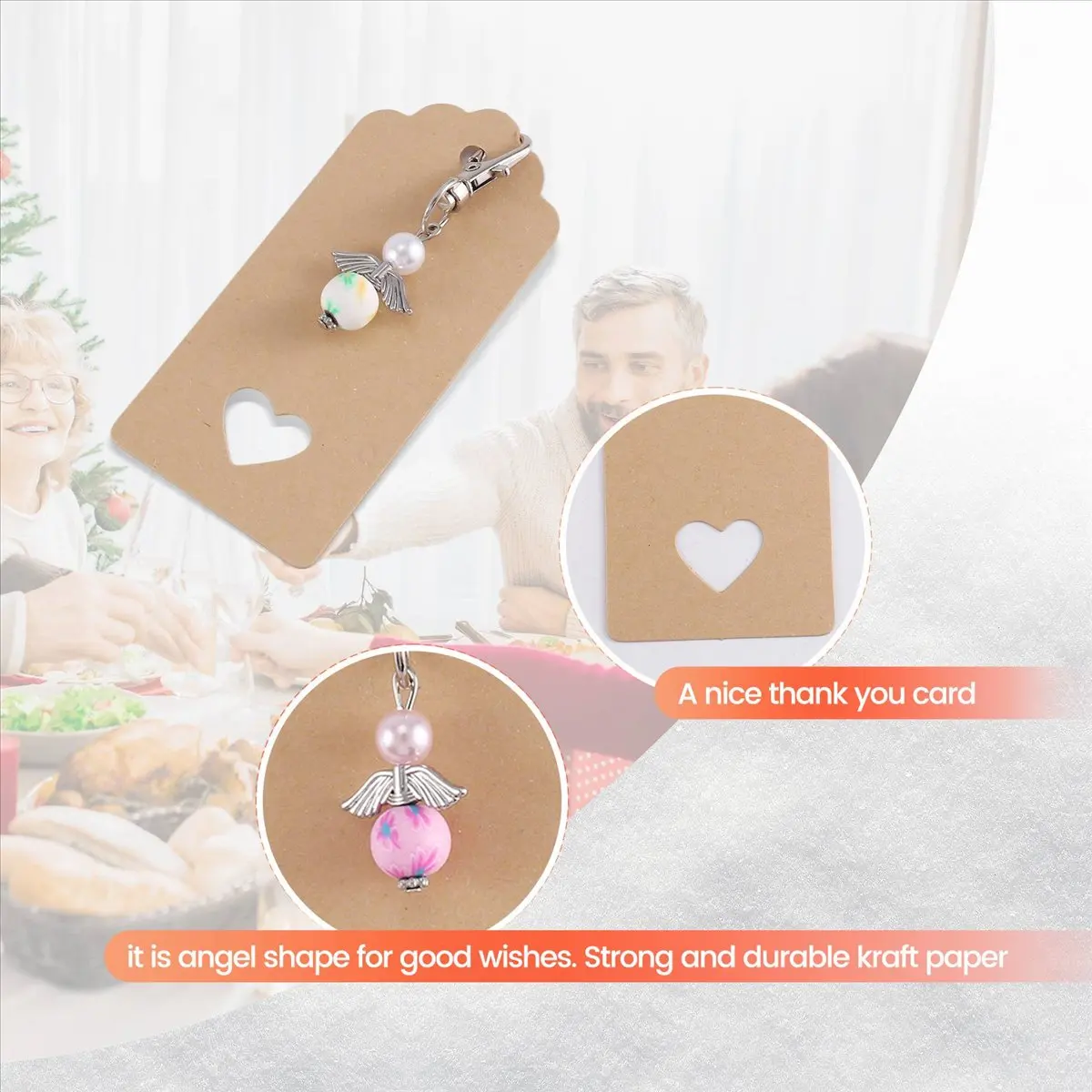 【ABFS】Guardian Angel Pendant,Angle with Star Pendant,Key Ring,Lucky Guest Gifts,Wedding,Girls,Guardian Angel with Organza Bag