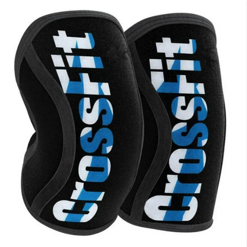 1 Pair Knee Pads Braces Support Men Women Gym Sports Compression Neoprene Knee Protector For CrossFit Powerlifting 7mm Sleeve