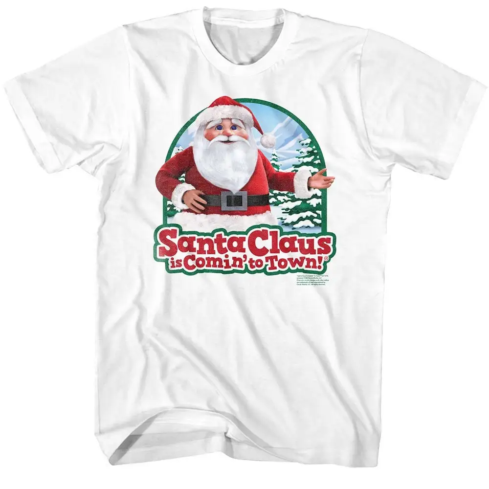 Santa Claus Is Coming To Town White T Shirt