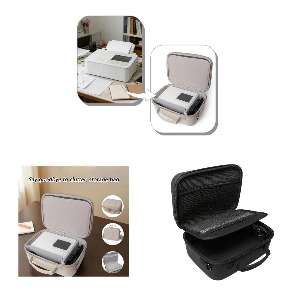 Shockproof Storage Bag Mobile Photo Printer Organizers with Handle & Pocket