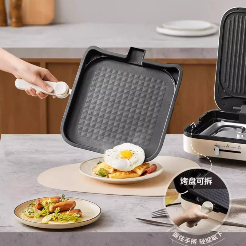 両面電気ベーキングパン,パンケーキ,家庭用暖房,取り外し可能で洗える