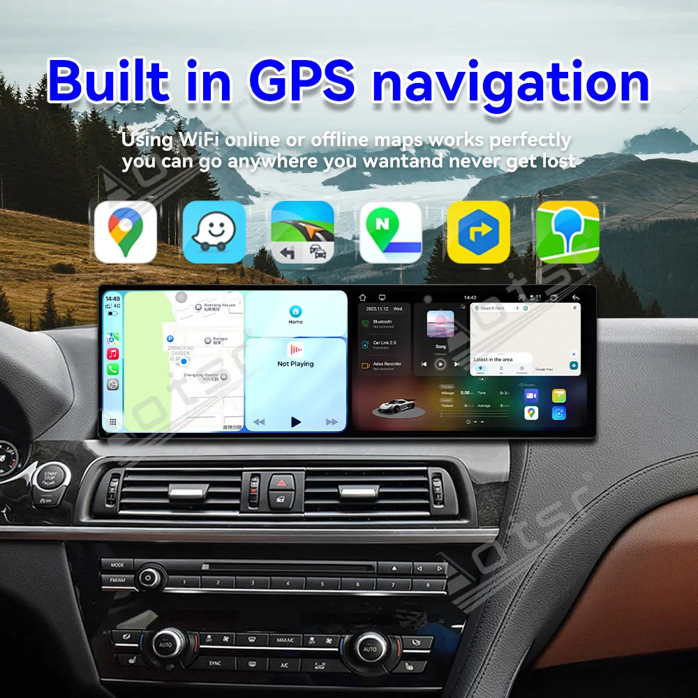 

9.1'' Dual Screen Car Radio For BMW 6 Series F06 F12 2013-2017 Car Multimedia Video Player GPS Navigation Carplay Unit Car Radio