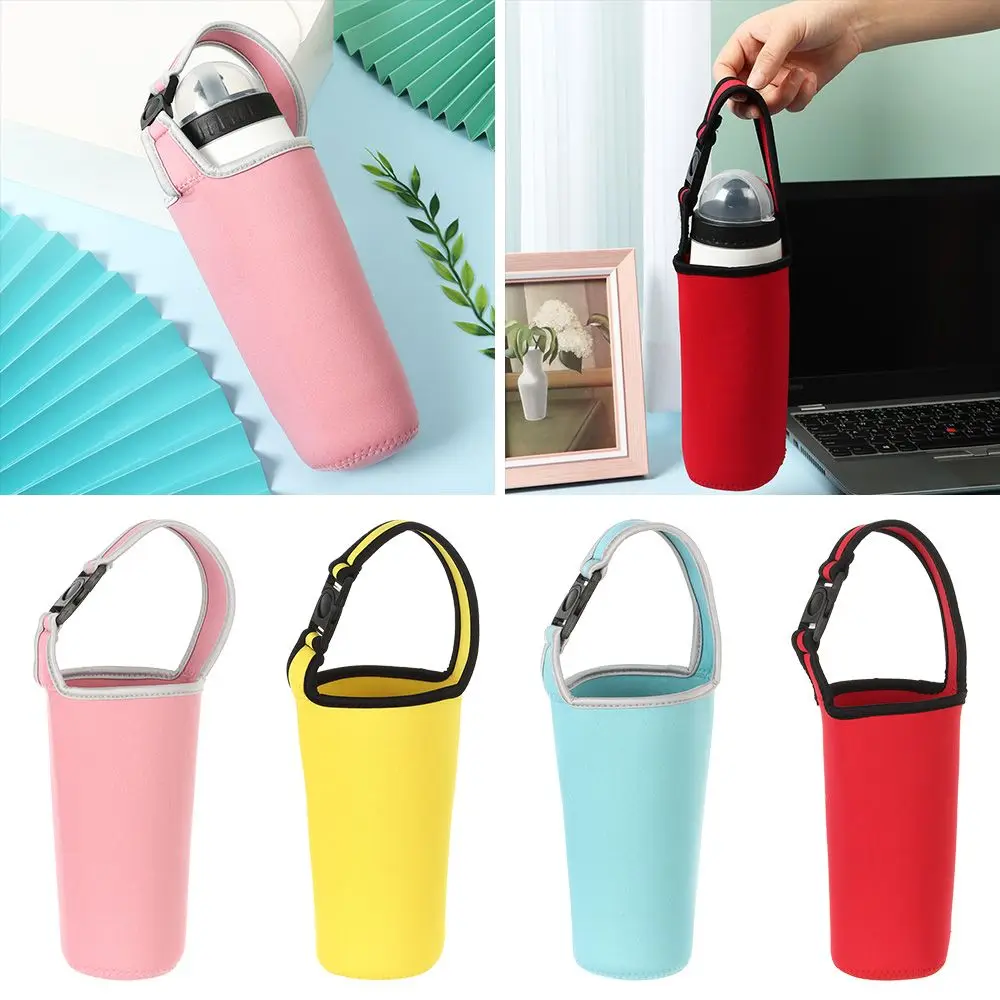 900 مللي/30 أوقية الملونة مكافحة الساخن كأس كم صديقة للبيئة المشروبات حقيبة المياه القدح زجاجة حامل بهلوان الناقل كوب الملحقات #4