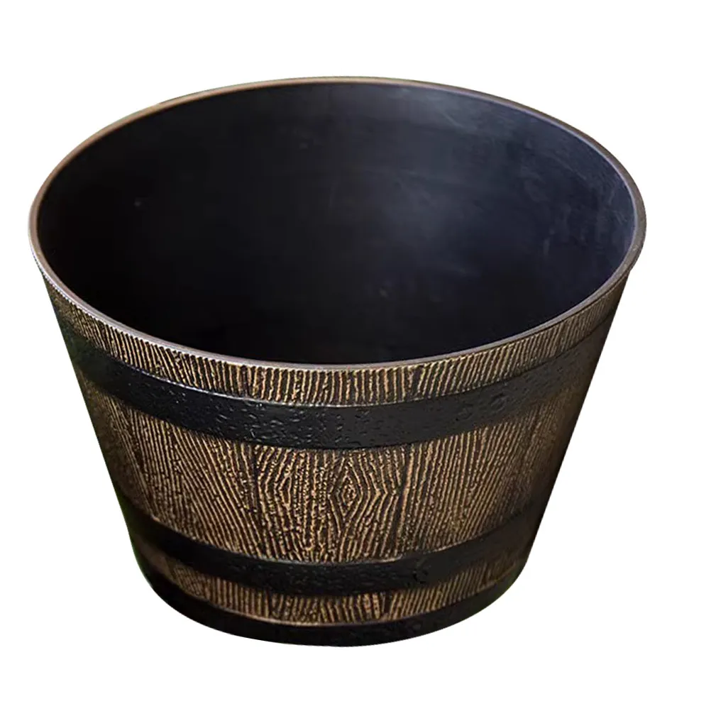Large Resin Bonsai Flower Pot Tree Texture Thick Sturdy Planter Pot for Garden Balcony Succulents Flowers Outdoor Plant Pots