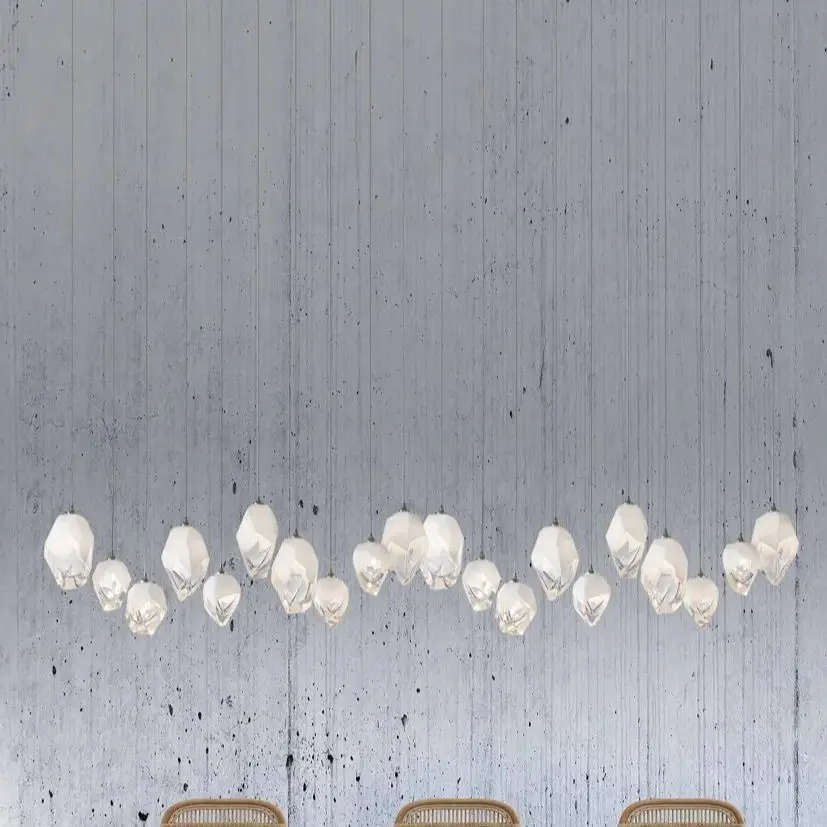 

Подвесной светильник из смешанных кристаллов с подвесками в виде хрустальных капель, люстра для лобби, кухни, столовой, высоких потолков, подвесное освещение Chrysalis