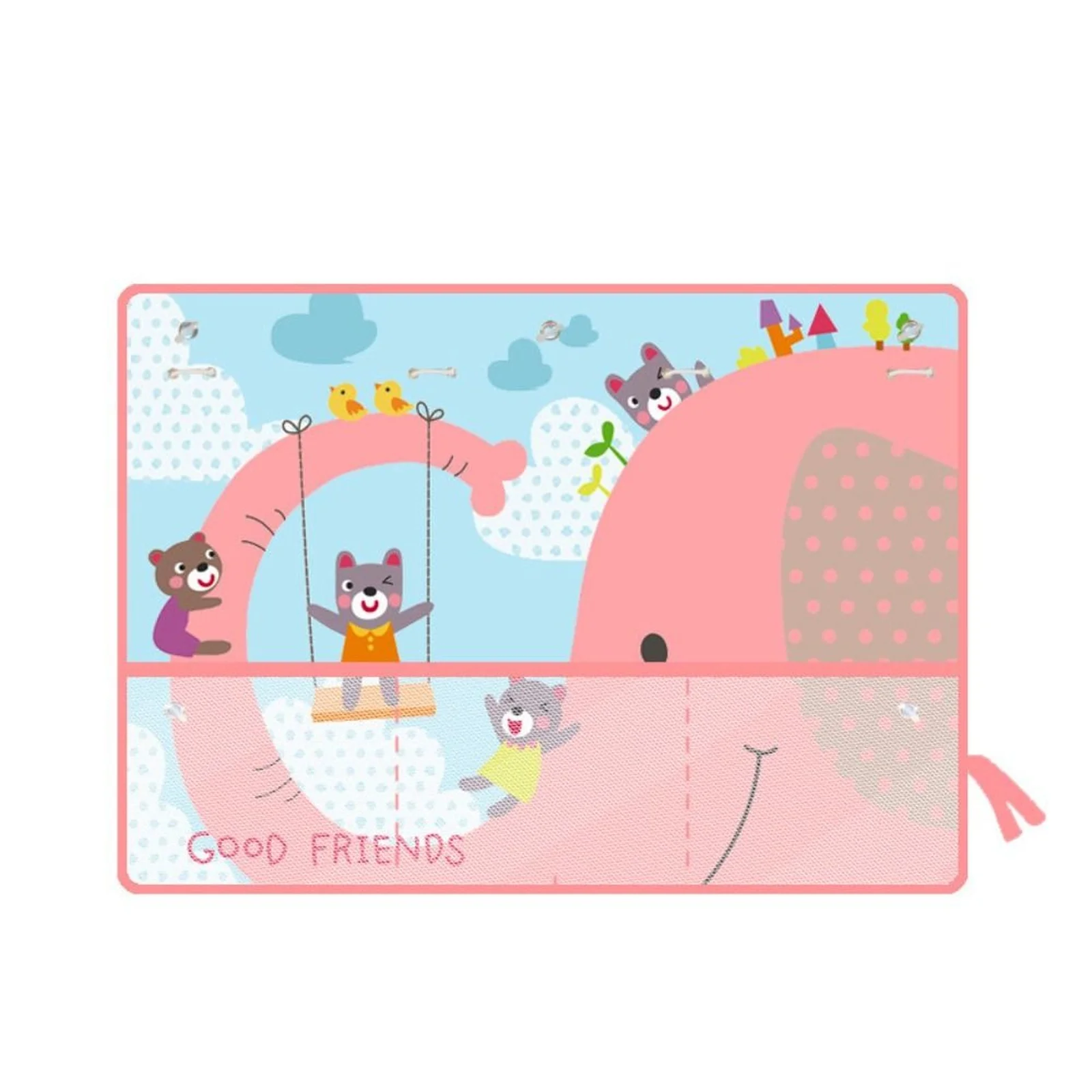 Новая автомобильная занавеска, мультяшная автомобильная солнцезащитная занавеска с сетчатым карманом, защита от солнца, многофункциональная автомобильная солнцезащитная шторка, боковое окно