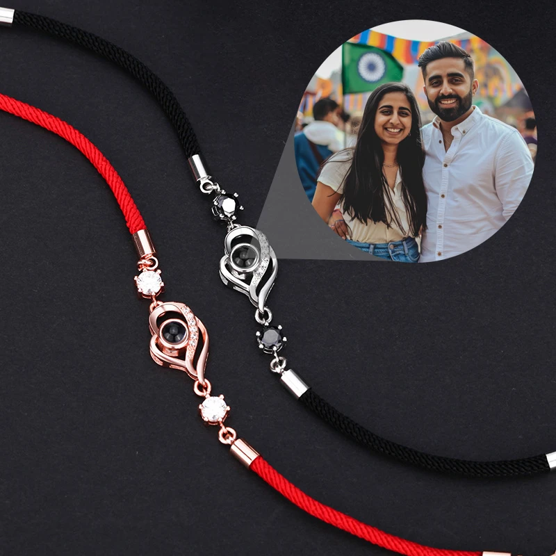 

Цветная картина на заказ, проекционные браслеты из веревки, медный кулон, ручная работа для подруги, мамы, Дня святого Валентина, рождественские романтические подарки