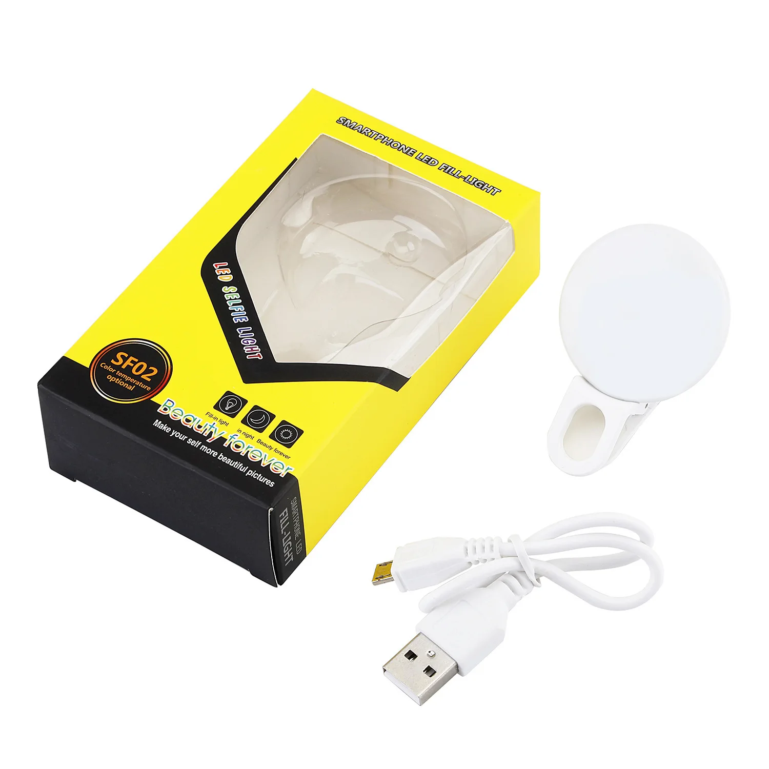 Mini telefono cellulare luce di riempimento luce fredda e calda SF02 l'obiettivo della fotocamera della terza marcia Selfie Stick Mobile