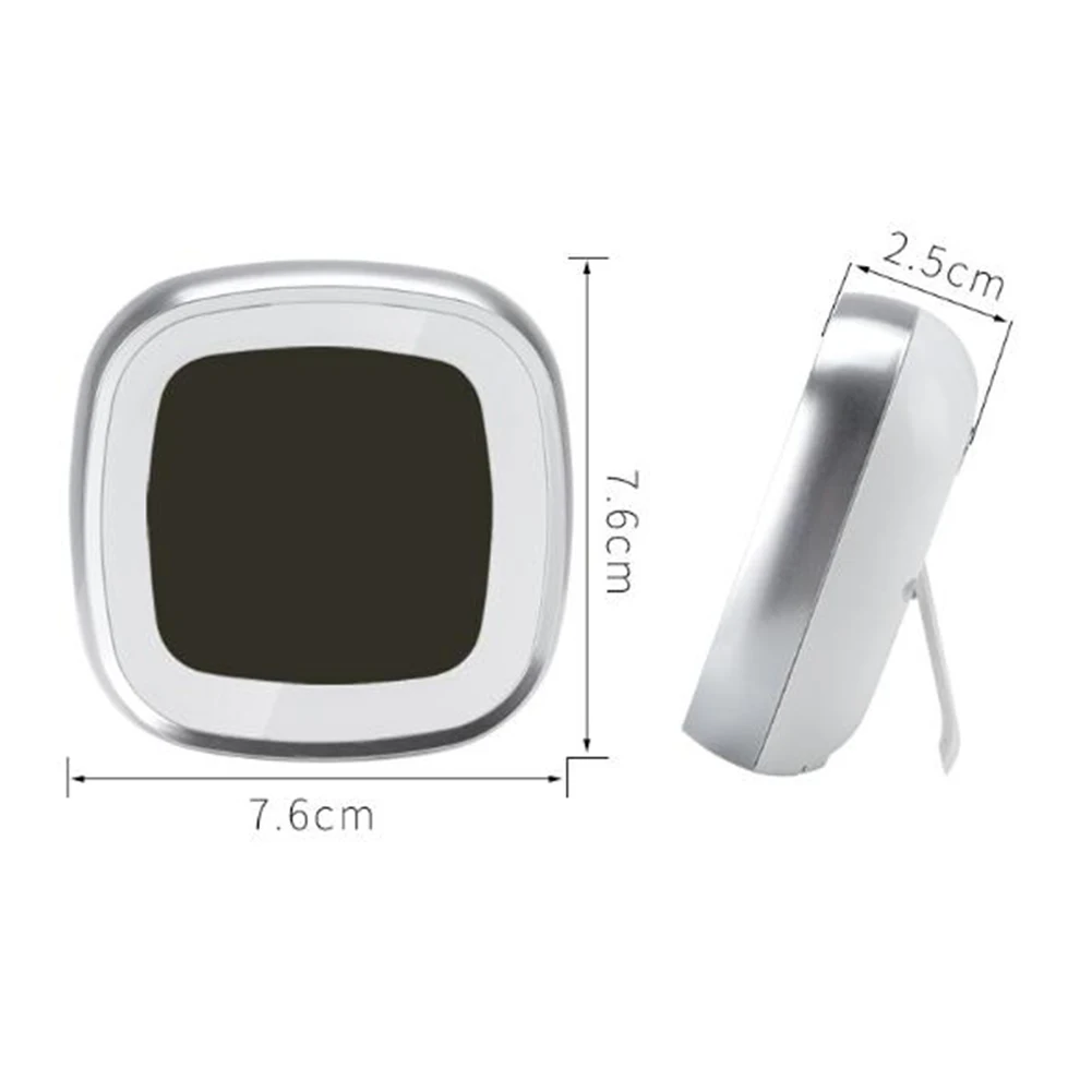 BBQ Party Family Gatherings 7.6*7.6*2.5cm Digital Thermometer Built-in Timer Function Stainless Steel Material