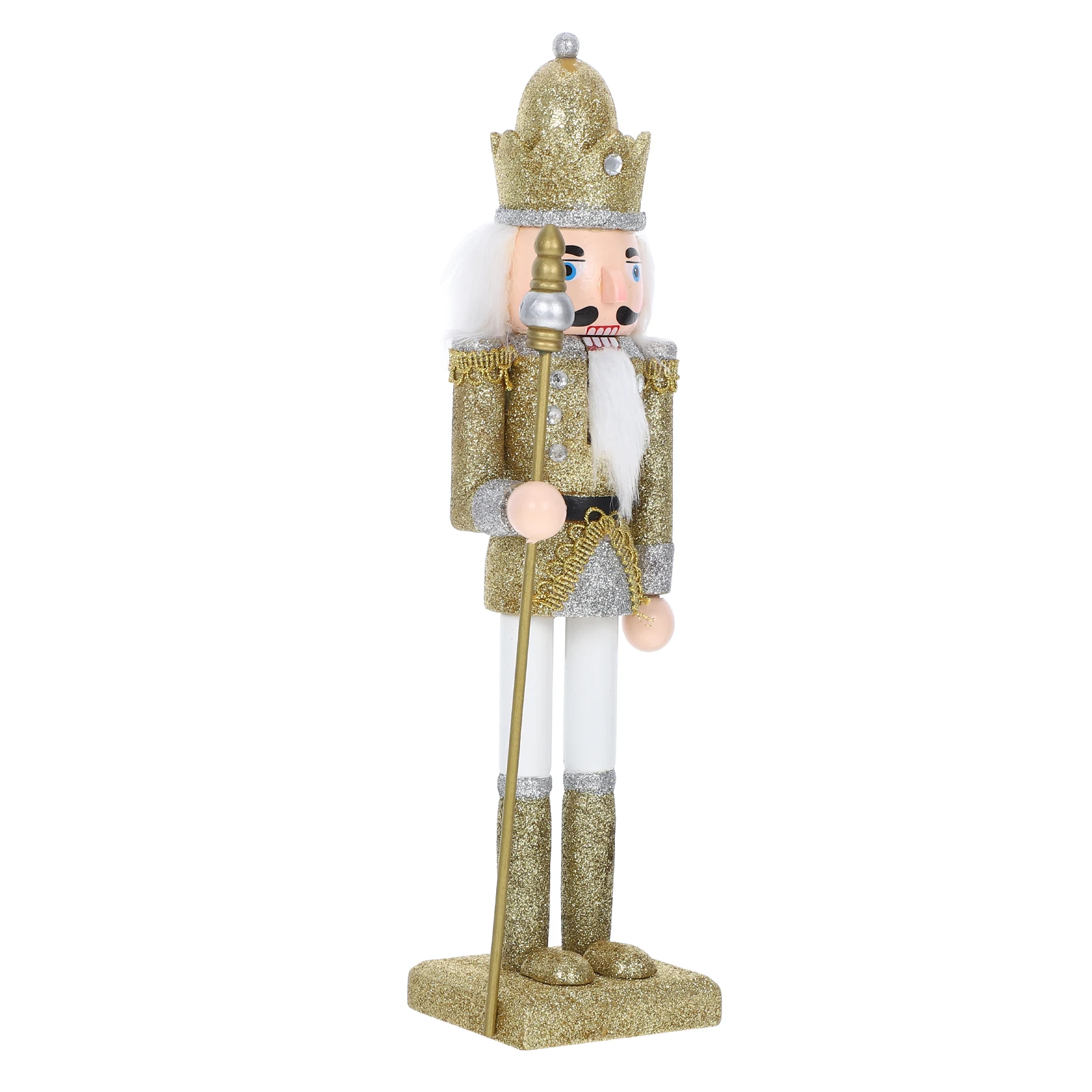 

Wooden Nutcracker Soldier Handcrafted Christmas Decor For Holiday Party Tabletop Shelf Desktop Display Ornament