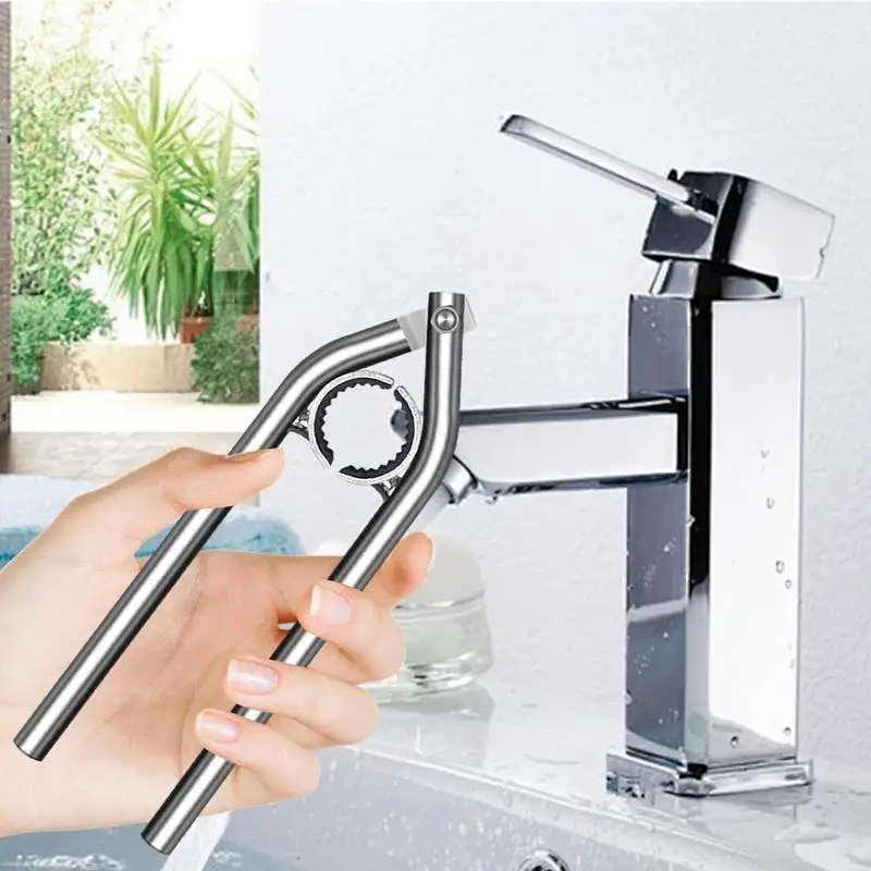 Faucet Aerator Key Removal Tool Carbon Steel Faucet Wrench Removal Tool Faucet Installing Tool Taps Sink Aerator Foamer Wrench