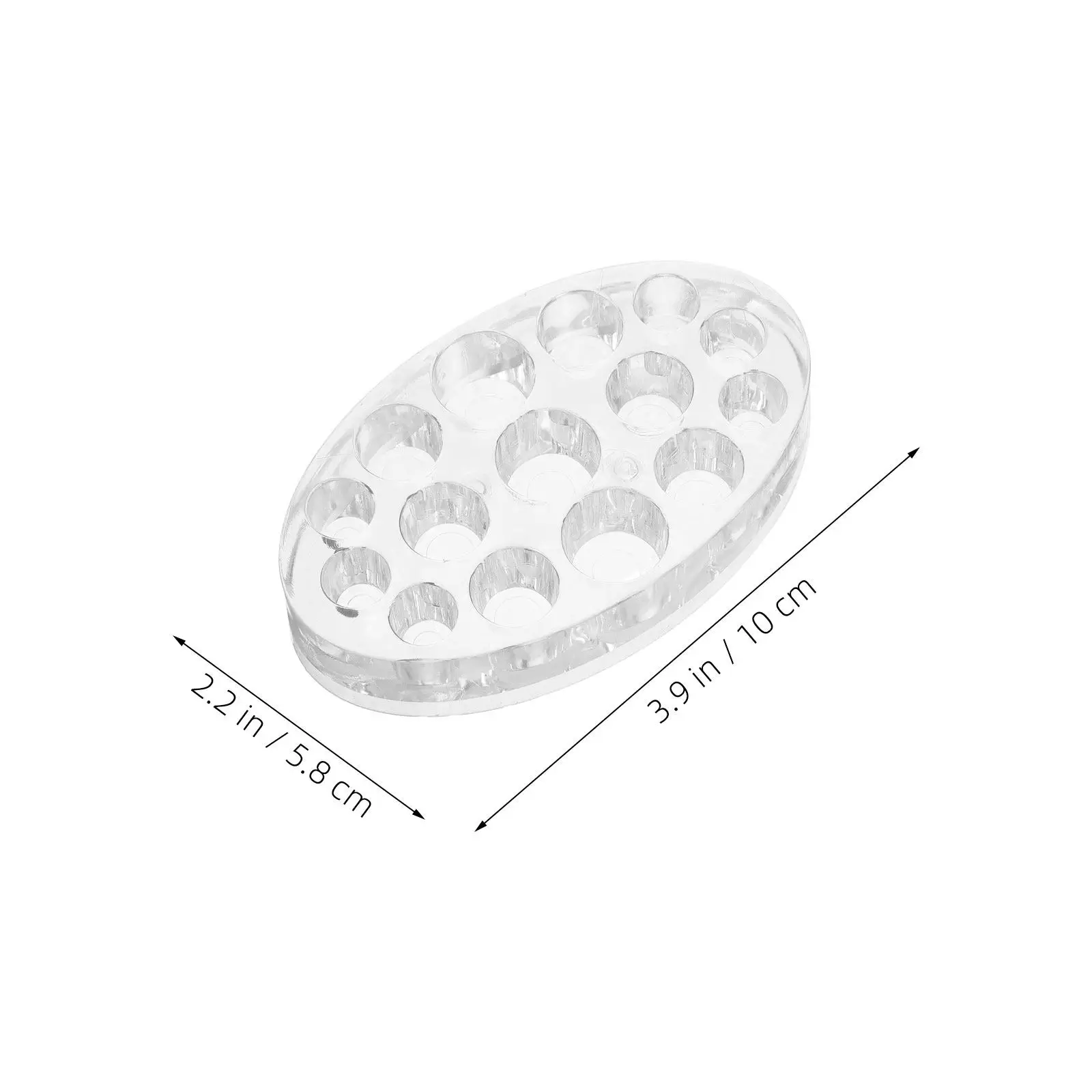 2Pcs Oval Pigment Ink Holder for Tattooing Precision Cap Placement Efficient Mixing Tray Non Slip Base Professional Tattoo Ink