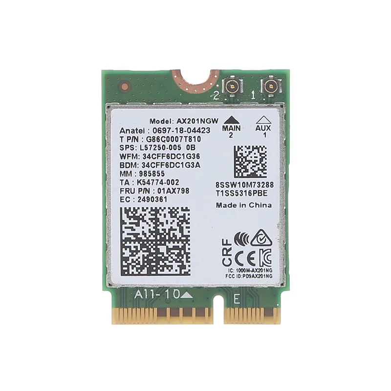 Wifi card AX201NGW For HP EliteBook 830 G7 L57248-002